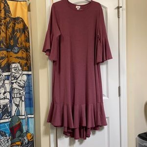Lularoe Maurine dress with butterfly sleeves